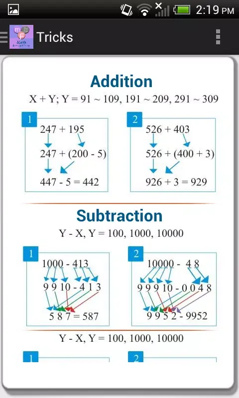 Math Formulas and Tricks Screenshots