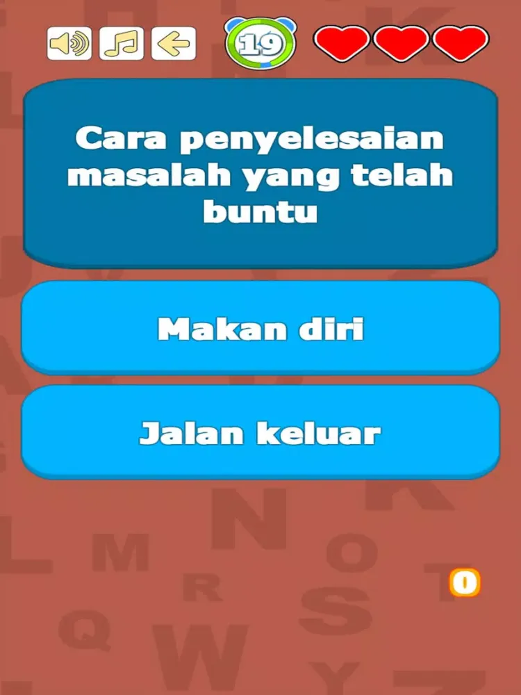 Screenshot di Latihan Peribahasa Melayu iPad 