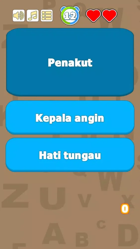 Screenshot di Latihan Peribahasa Melayu