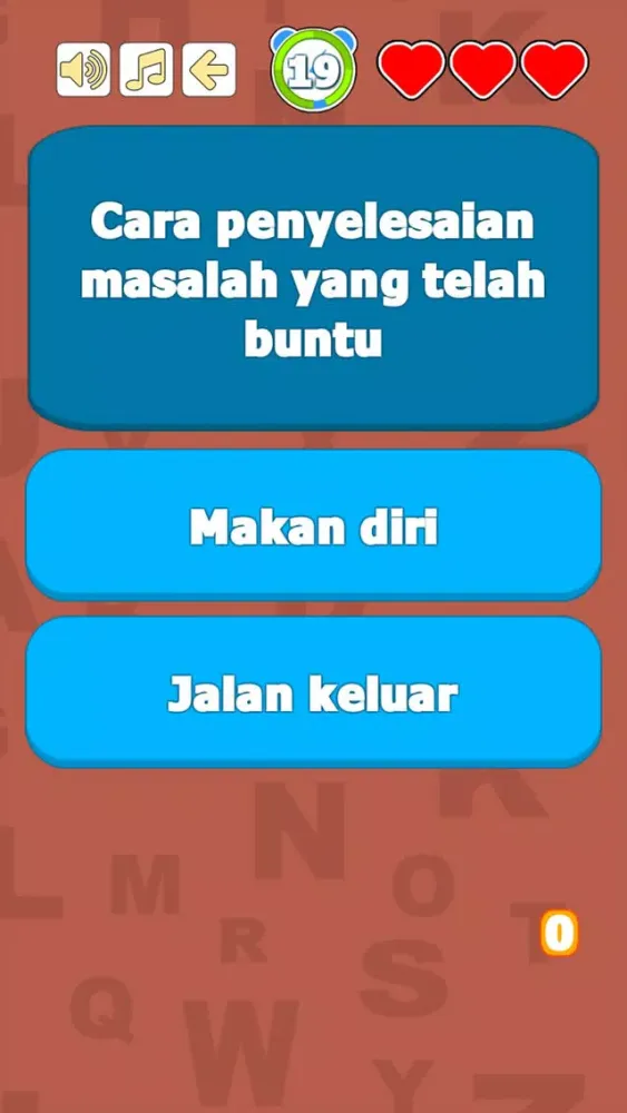 Screenshot di Latihan Peribahasa Melayu