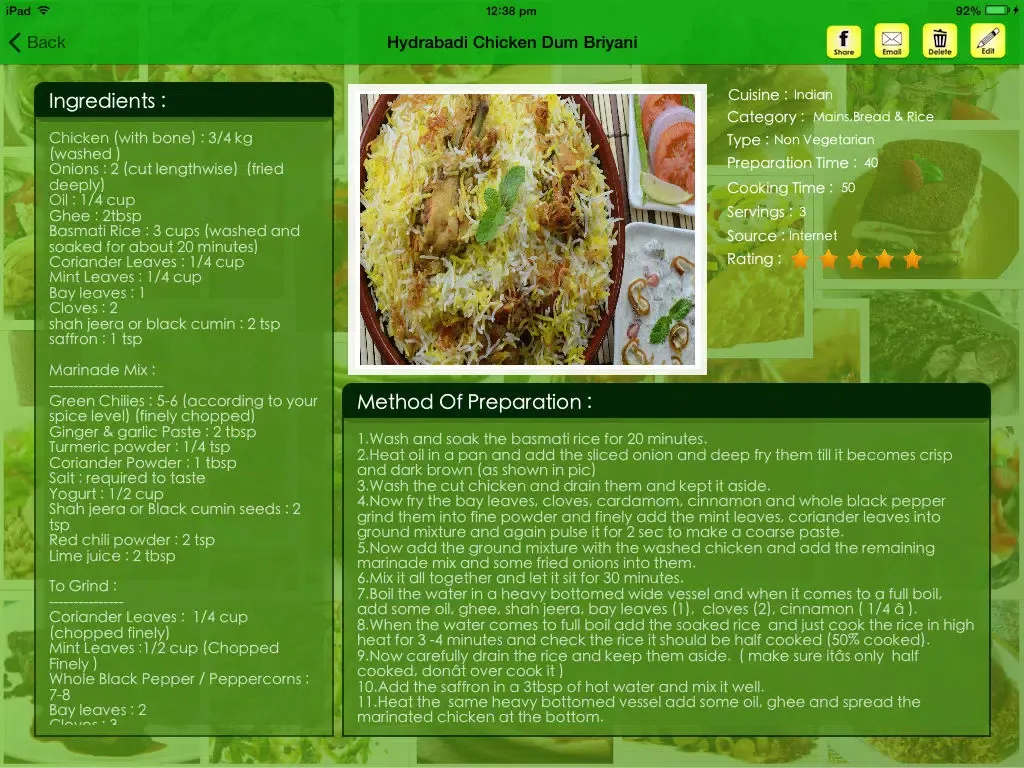 Recipe Book With Menu Planner iPad 应用截图
