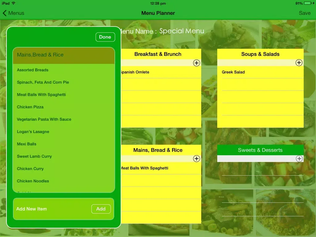 Recipe Book With Menu Planner iPad 应用截图