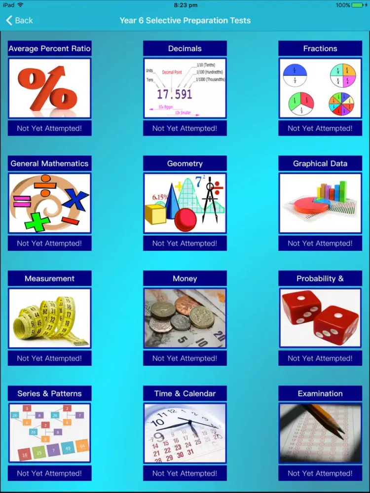 Tangkapan skrin Selective Preparation Year 6 Maths iPad 