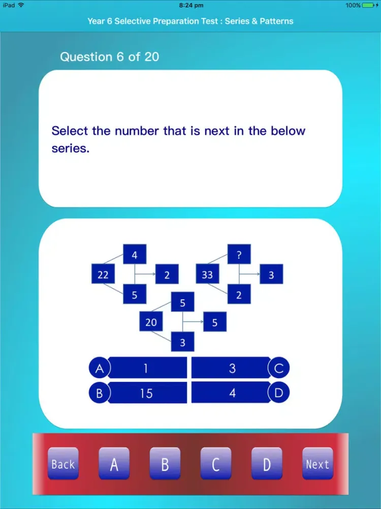 Tangkapan skrin Selective Preparation Year 6 Maths iPad 