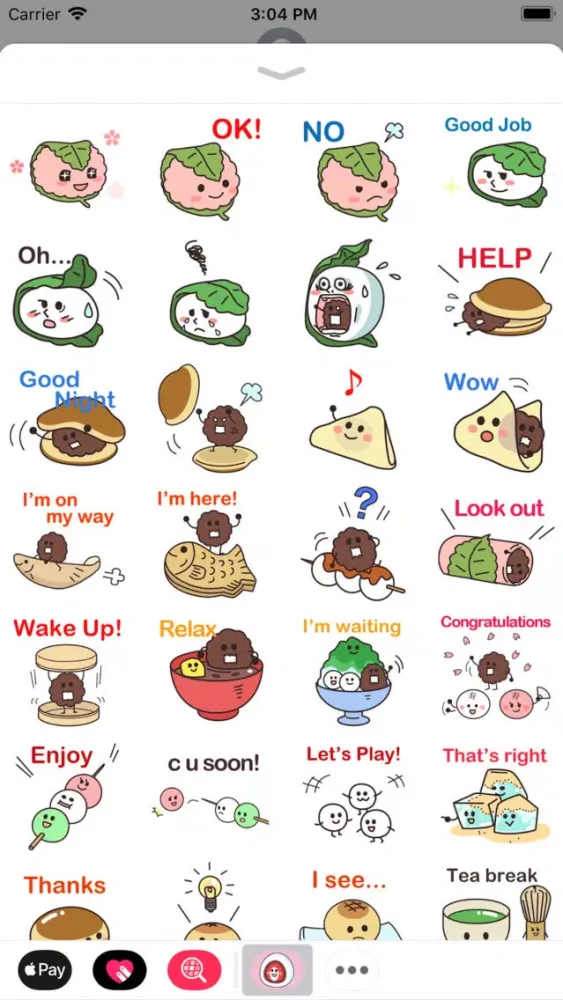 Capturas de tela do Japanese Sweets Stickers