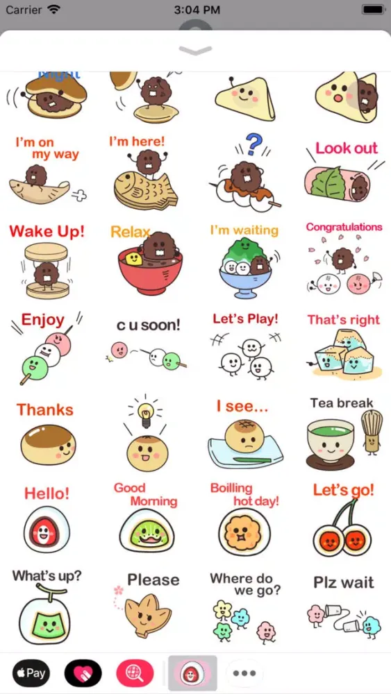 Capturas de tela do Japanese Sweets Stickers