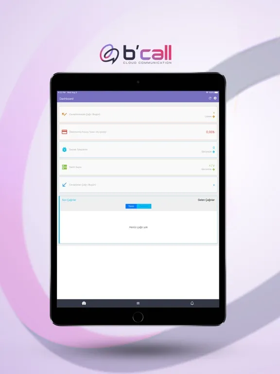 Ảnh chụp màn hình của BCALL iPad 