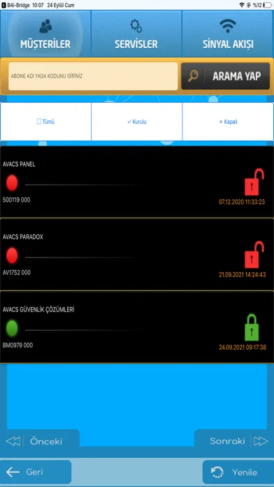 Avacs Alarm Sinyal Takibi应用截图