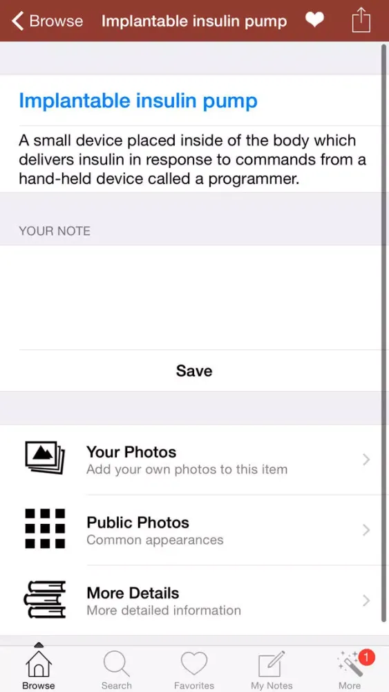 Diabetes Reference &Dictionary Screenshots