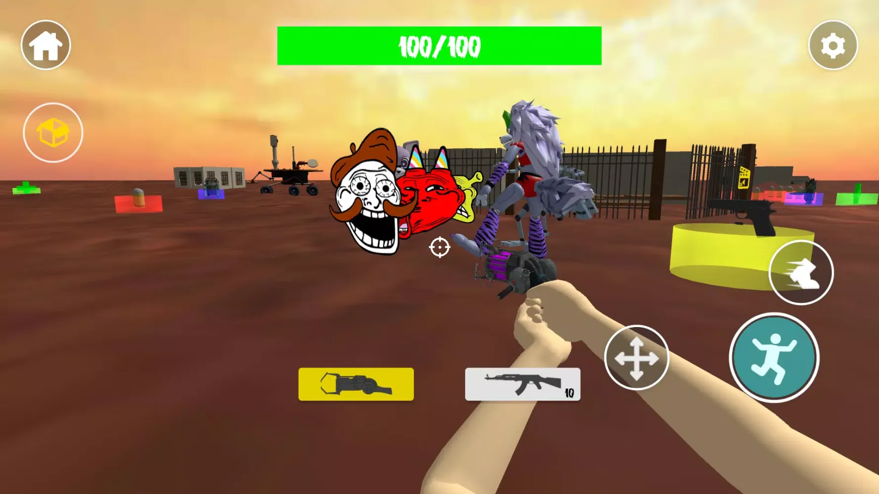Capturas de tela do Sandbox FPS Meme Mods