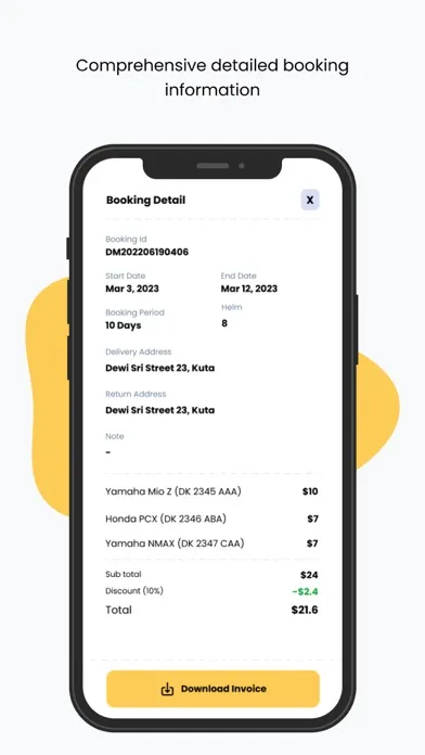Screenshot di Dewa Rental Bali