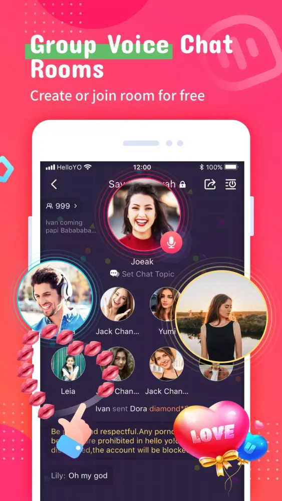 Captures d'écran de Miss Yo- Group Voice Chat Room