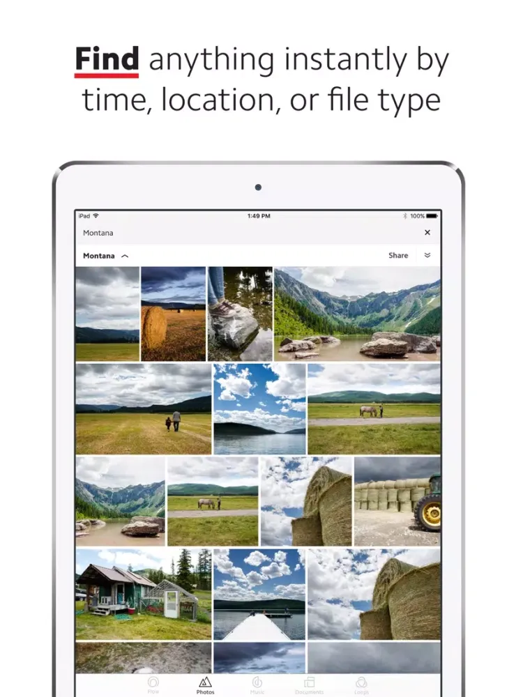 Скриншоты SanDisk Cloud iPad 