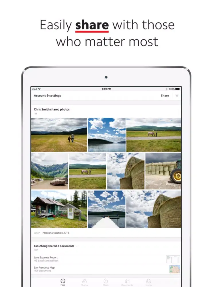 Скриншоты SanDisk Cloud iPad 