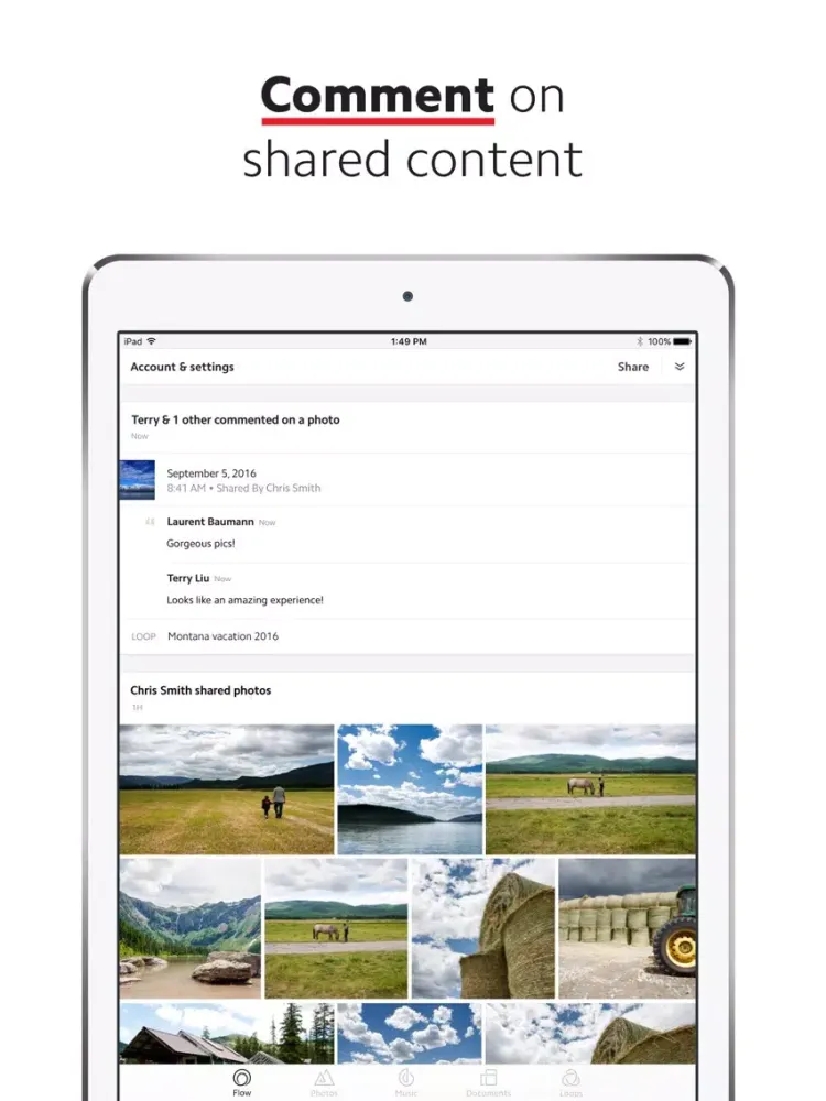 Скриншоты SanDisk Cloud iPad 