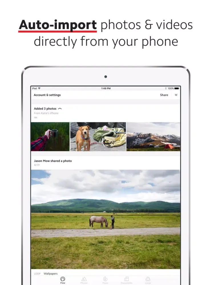 Скриншоты SanDisk Cloud iPad 