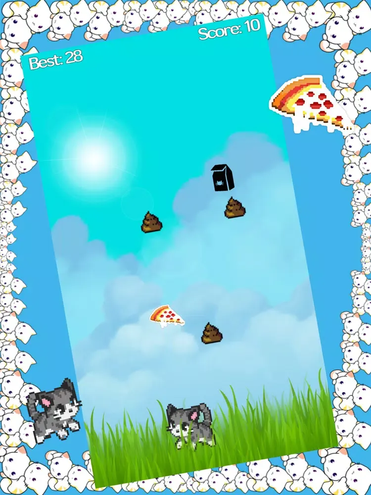 Kitty Dodge Poopy! iPad  Screenshots