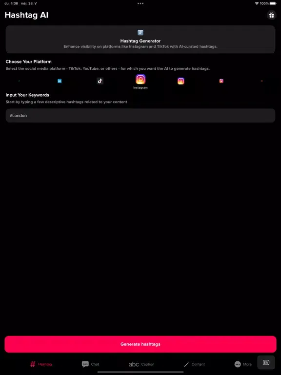Zrzuty ekranu Hashtag Generator゜ iPad 