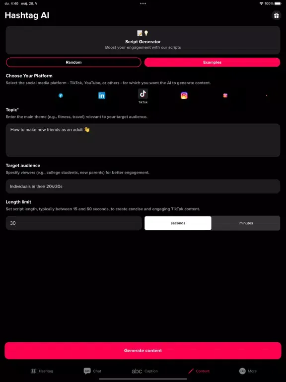 Zrzuty ekranu Hashtag Generator゜ iPad 