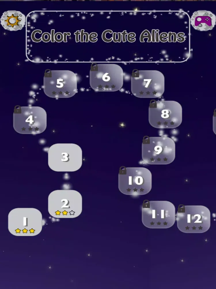 Capturas de pantalla de Color the Cute Aliens iPad 