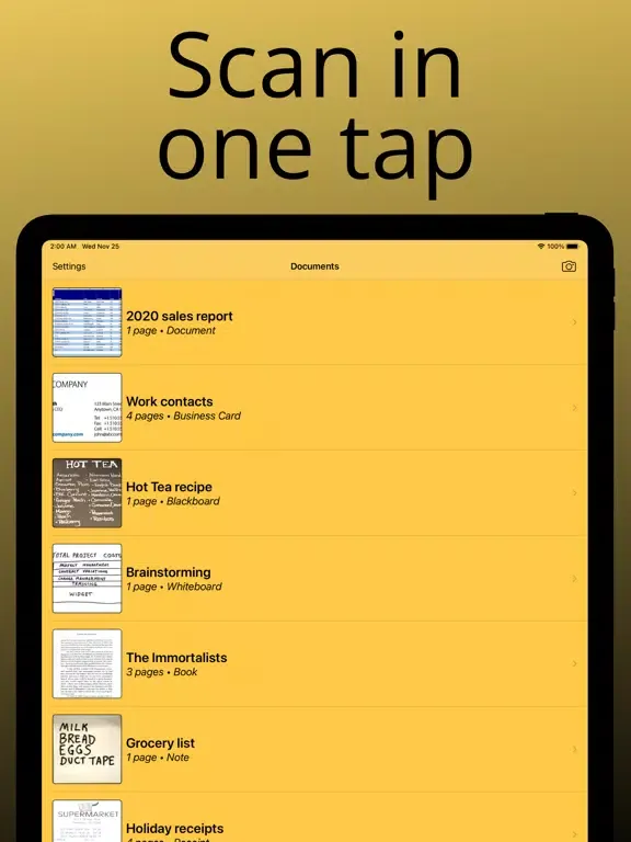 PDF Scanner & OCR - ScanFast iPad  Screenshots