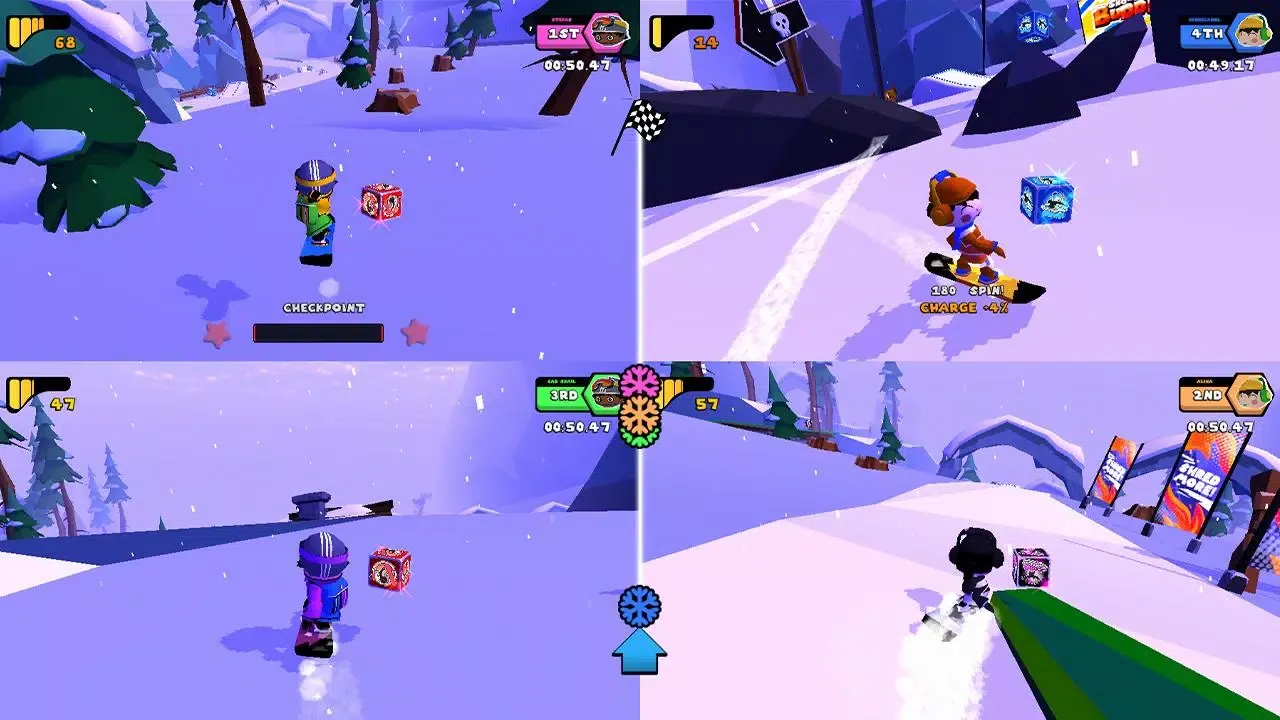Capturas de tela do Snowboard Buddies