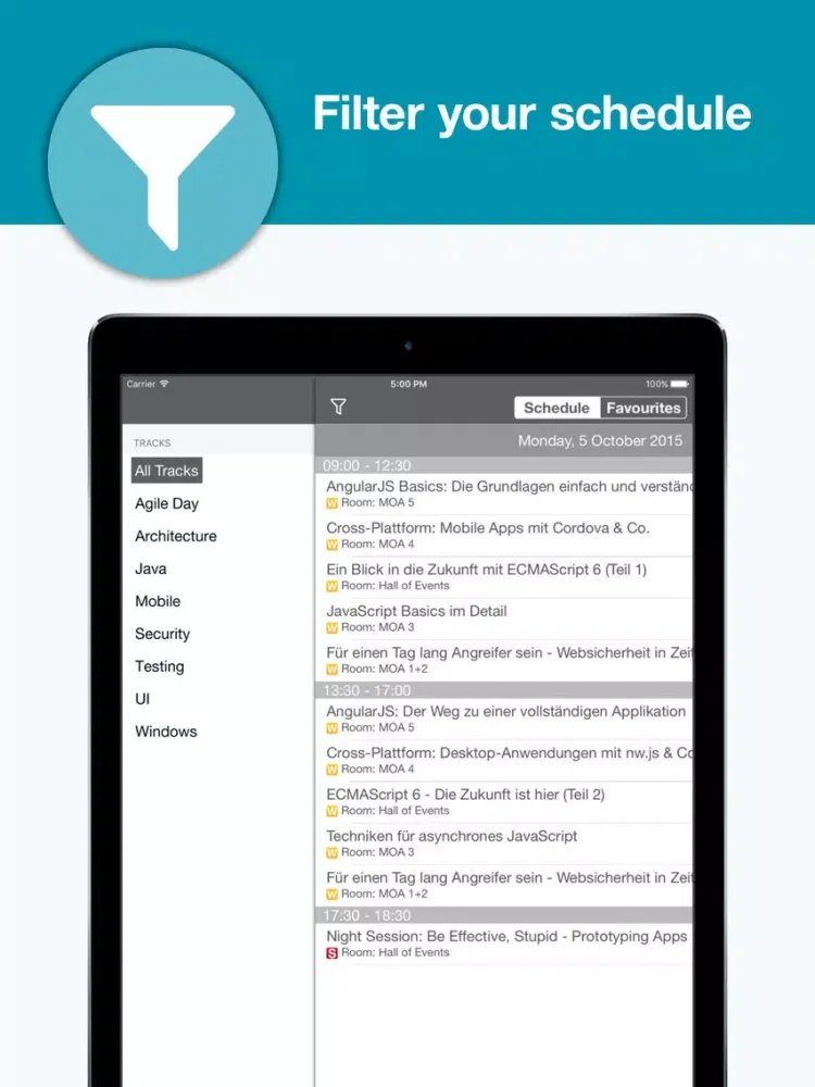 Machine Learning Conference iPad  Screenshots