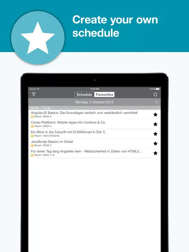 Machine Learning Conference iPad  Screenshots
