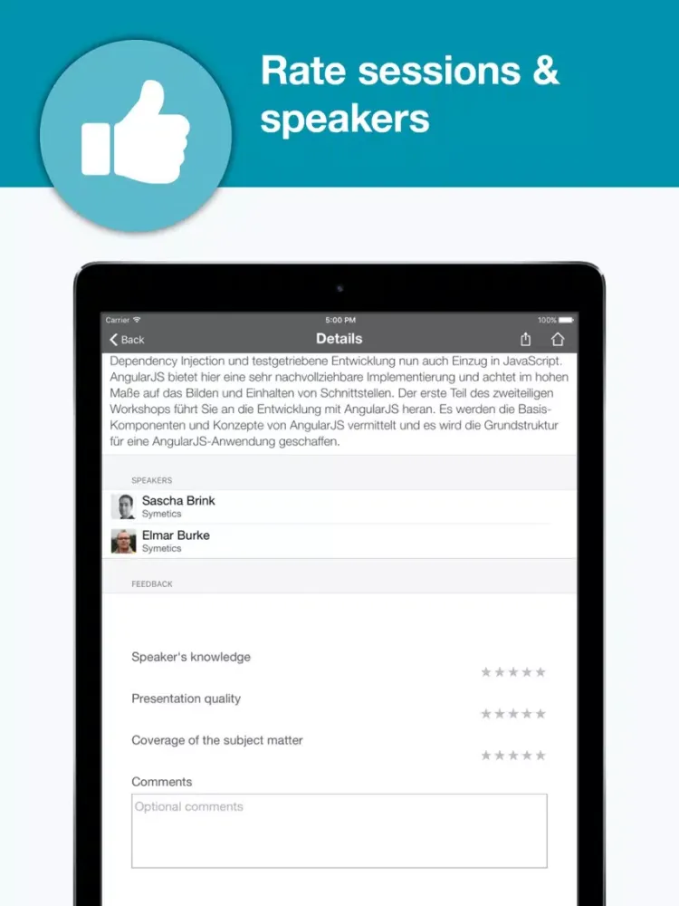 Machine Learning Conference iPad  Screenshots