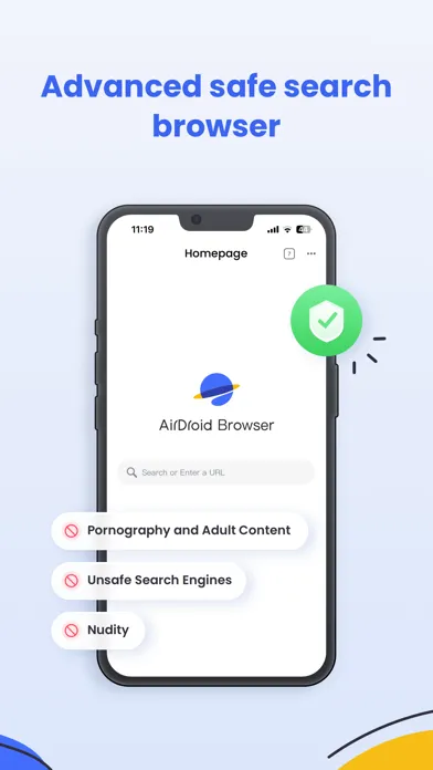 AirDroid Browser - Safe Search スクリーンショット