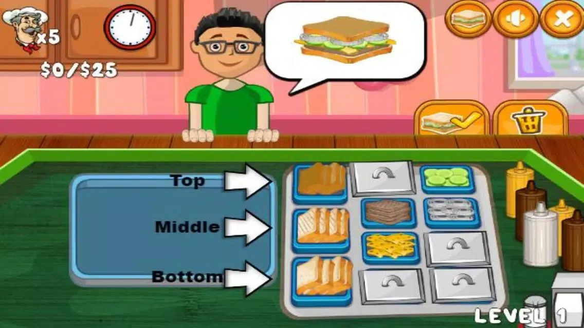 Sandwich Making Simulation Ekran Görüntüleri