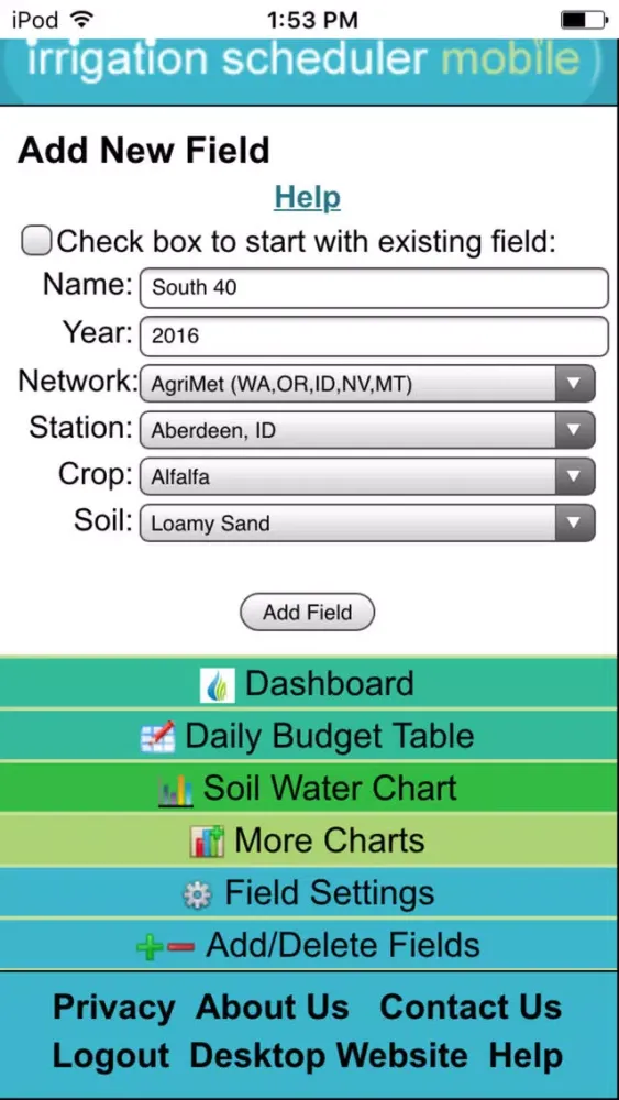 Irrigation Scheduler Mobile سکرین شاٹس