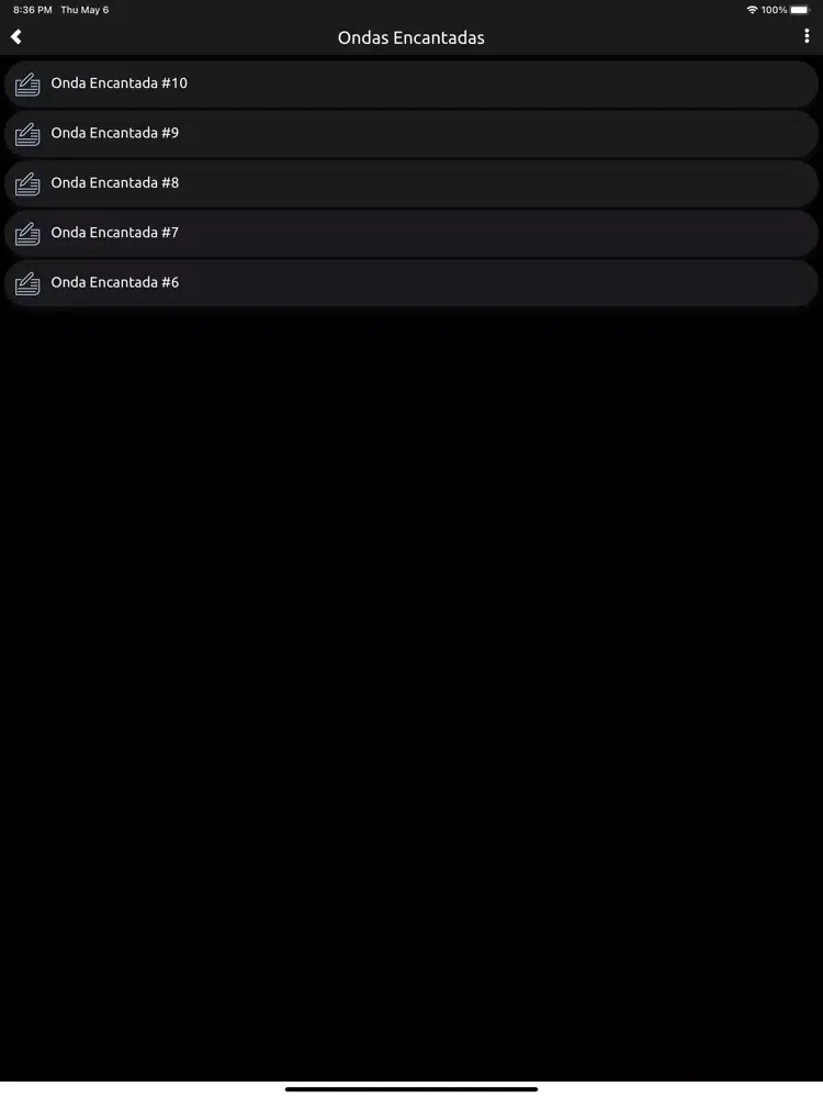 Tangkapan layar sangha iPad 