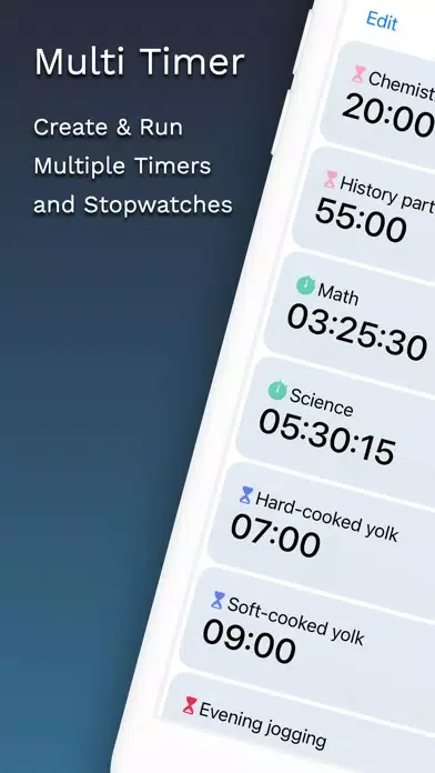 MultiTimer - Timer & Stopwatch Ekran Görüntüleri