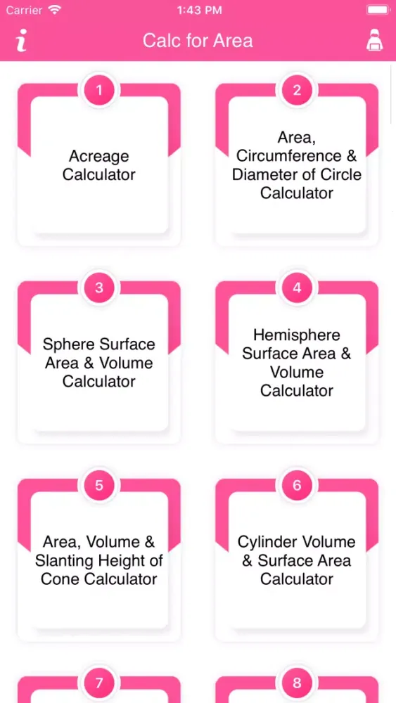 Calc For Area স্ক্রিনশট