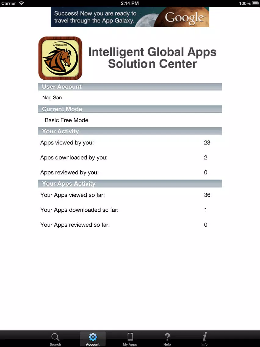 Zrzuty ekranu AppNag free utility app listing and external reviews iPad 