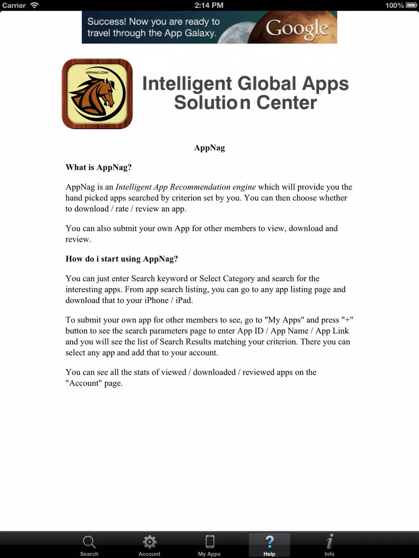 Zrzuty ekranu AppNag free utility app listing and external reviews iPad 