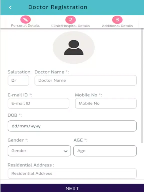 Ảnh chụp màn hình của GMH Digital Clinic iPad 