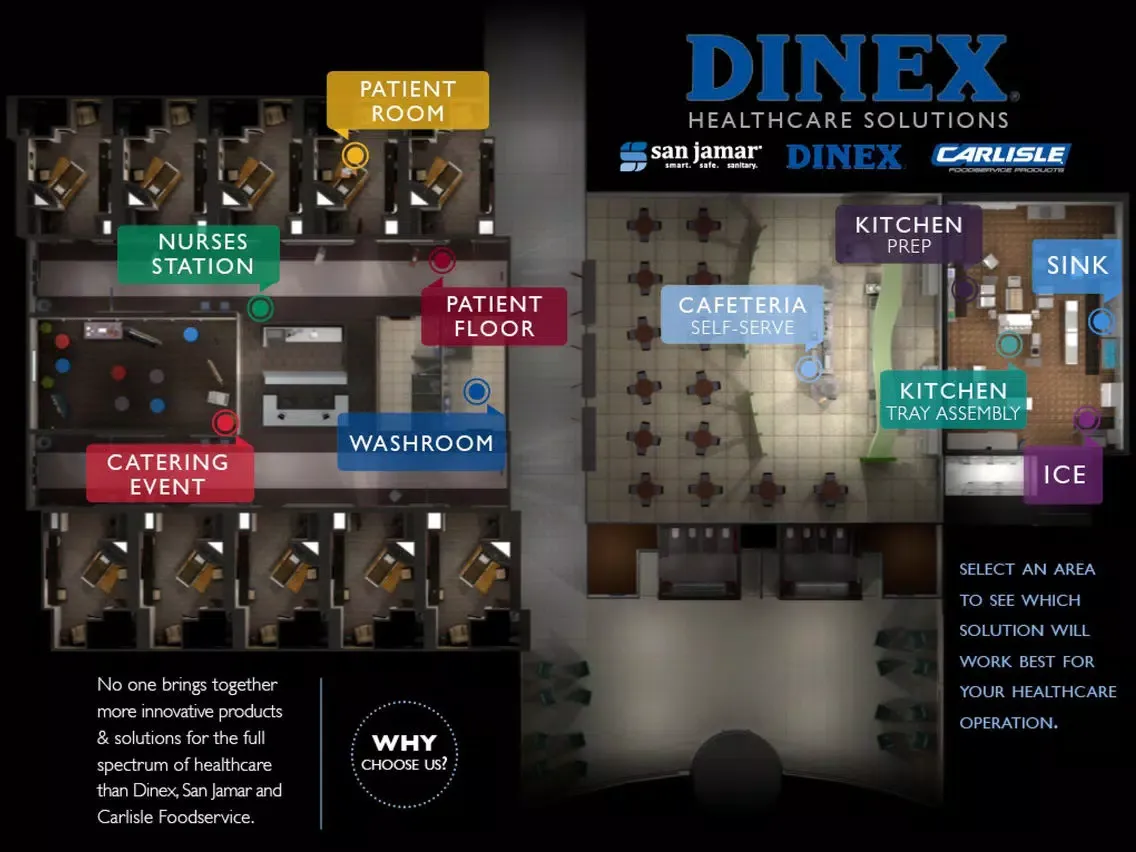 ภาพหน้าจอของ Dinex Healthcare Solutions iPad 
