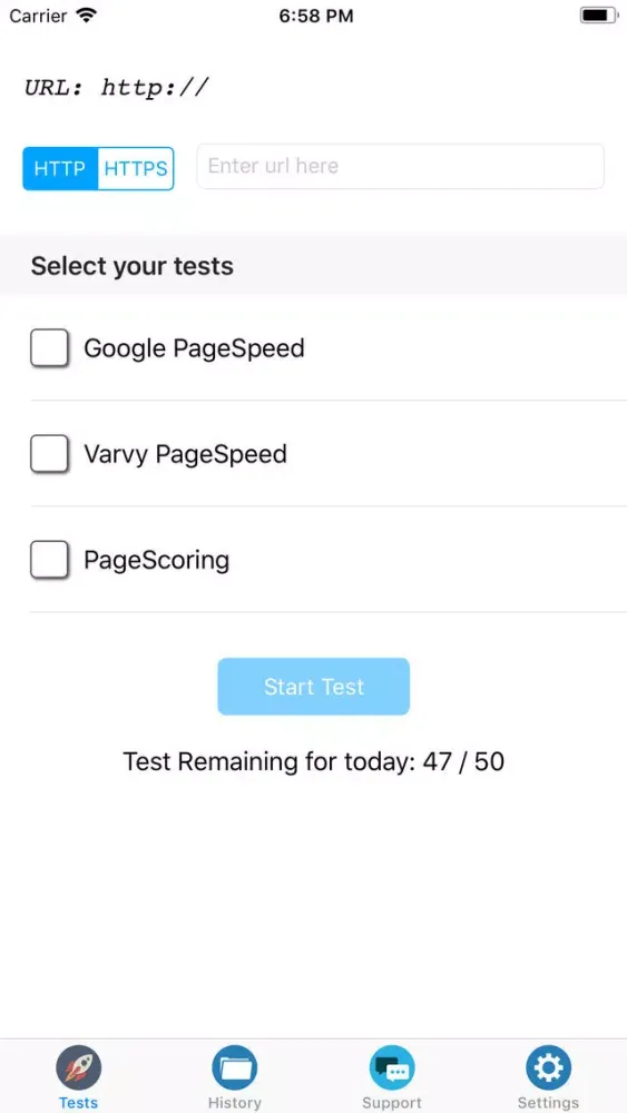 Capturas de tela do Agility - Web Tests All-In-One