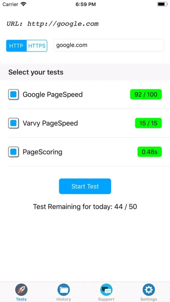 Capturas de tela do Agility - Web Tests All-In-One