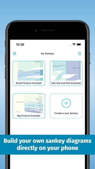 Zrzuty ekranu Sankey Finance Diagrams