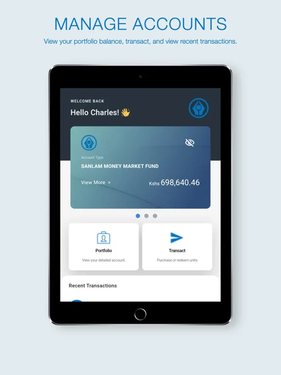 Sanlam Unit Trust EA iPad  Screenshots