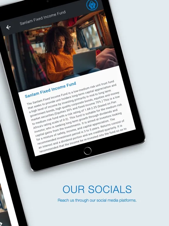 Sanlam Unit Trust EA iPad  Screenshots