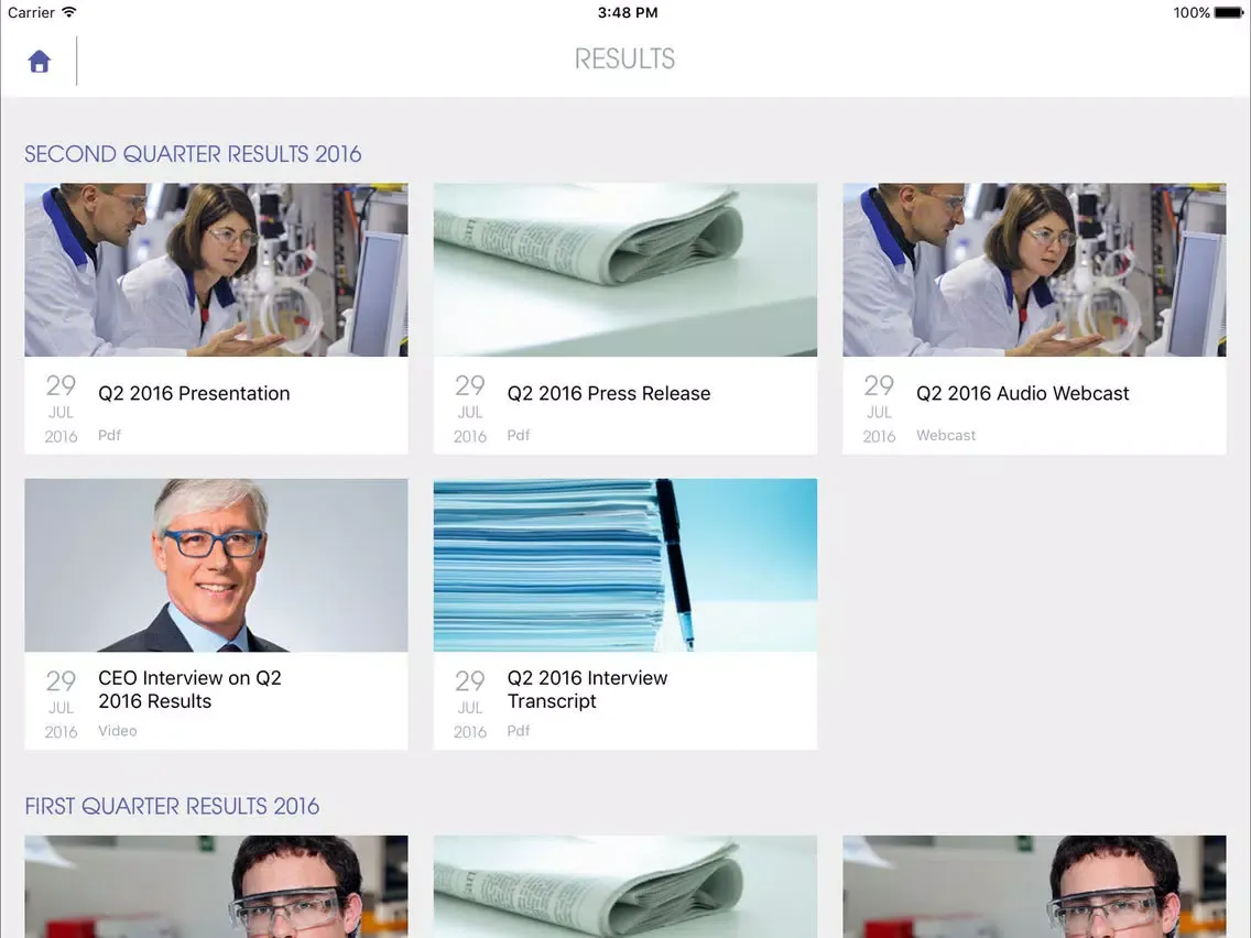 SANOFI IR iPad  سکرین شاٹس