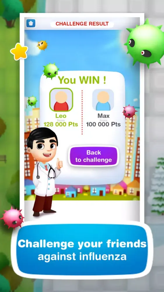 ภาพหน้าจอของ FluMania: educational game