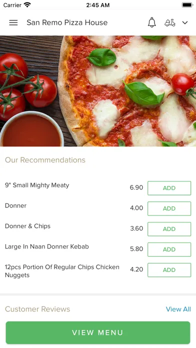 Zrzuty ekranu San Remo Pizza House