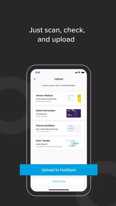 Zrzuty ekranu ScanContacts for HubSpot