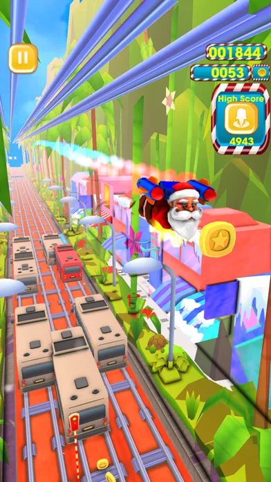 Capturas de tela do Santa Christmas Runner Sim 3D