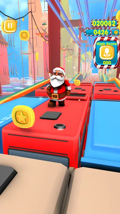 Capturas de tela do Santa Christmas Runner Sim 3D